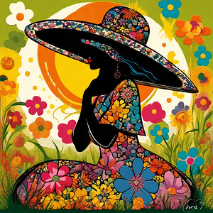 Floral Silhouette - signed