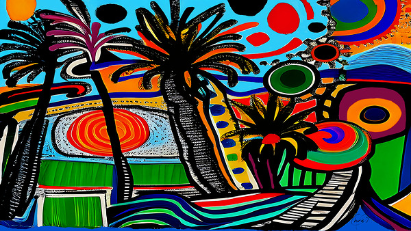 Palm City Blue Signed ?>