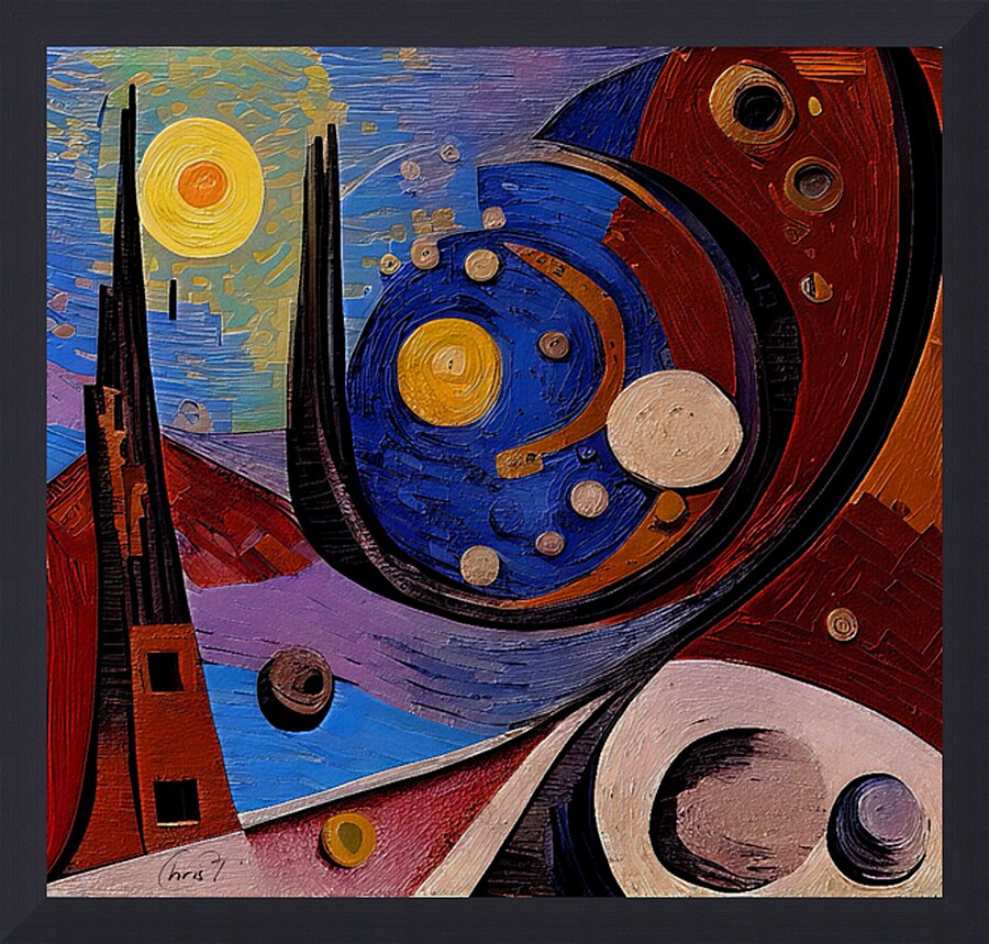 Starry Muse - signed  Framed Print Print