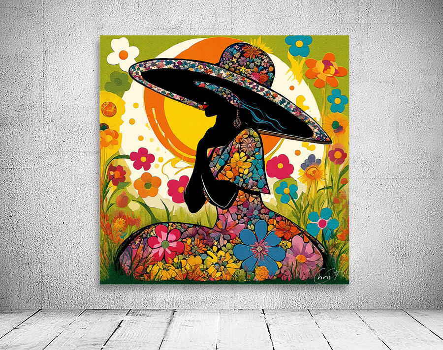 Floral Silhouette - signed by Chris Thompkins